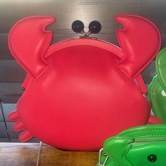 Kate Spade Shelly Green & Red Crabs Crossbody with Coin Purse, limited edition - Picture 4 of 9